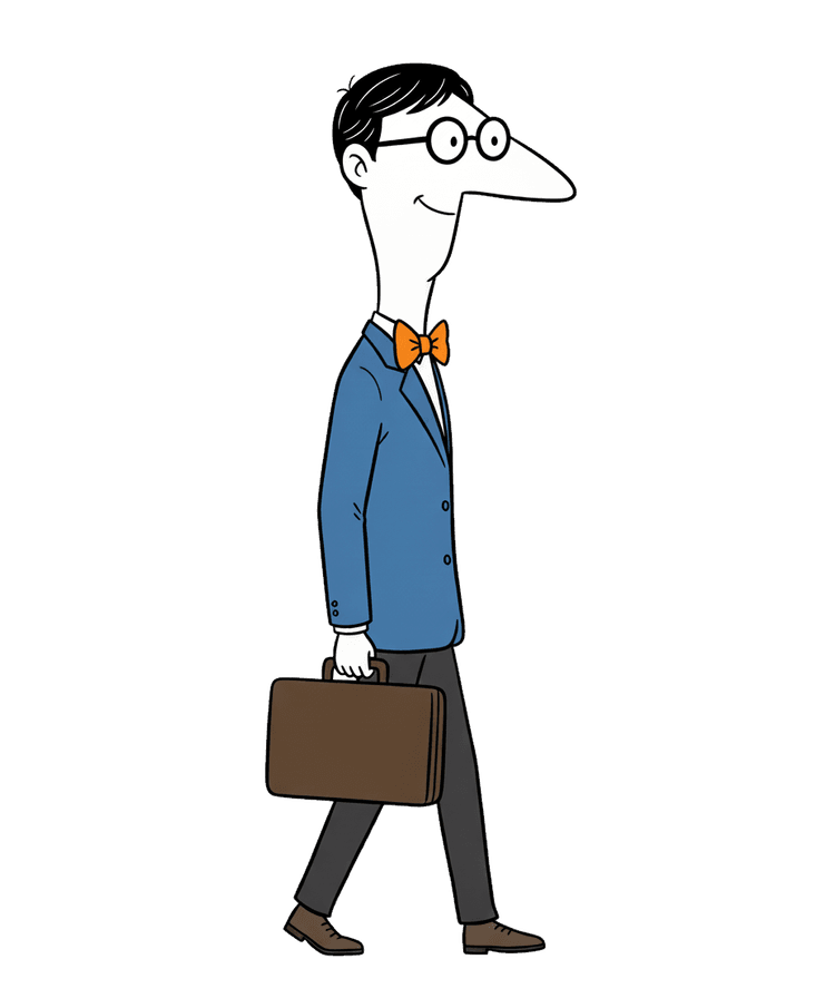 Megane-kun walking